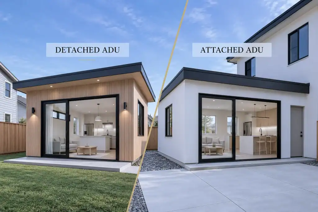 Detached vs. attached adu comparison