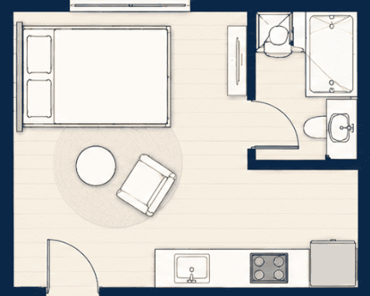 Studio ADU floor plan