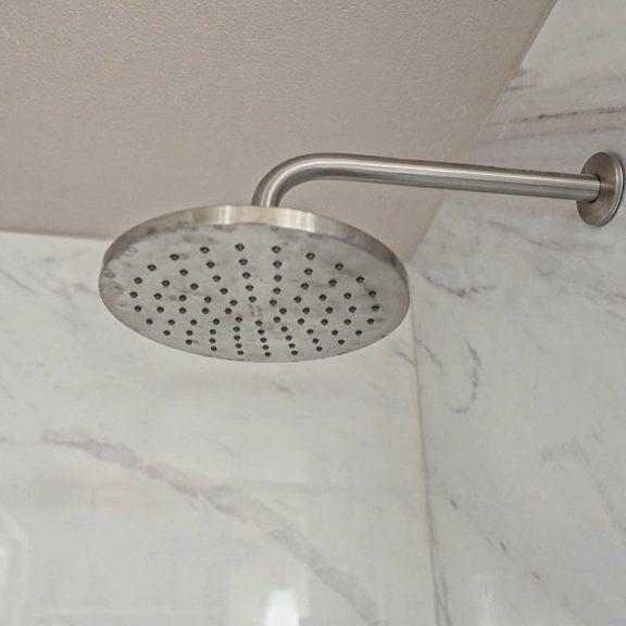 Arden Arcade Bathroom Remodel with rain shower head
